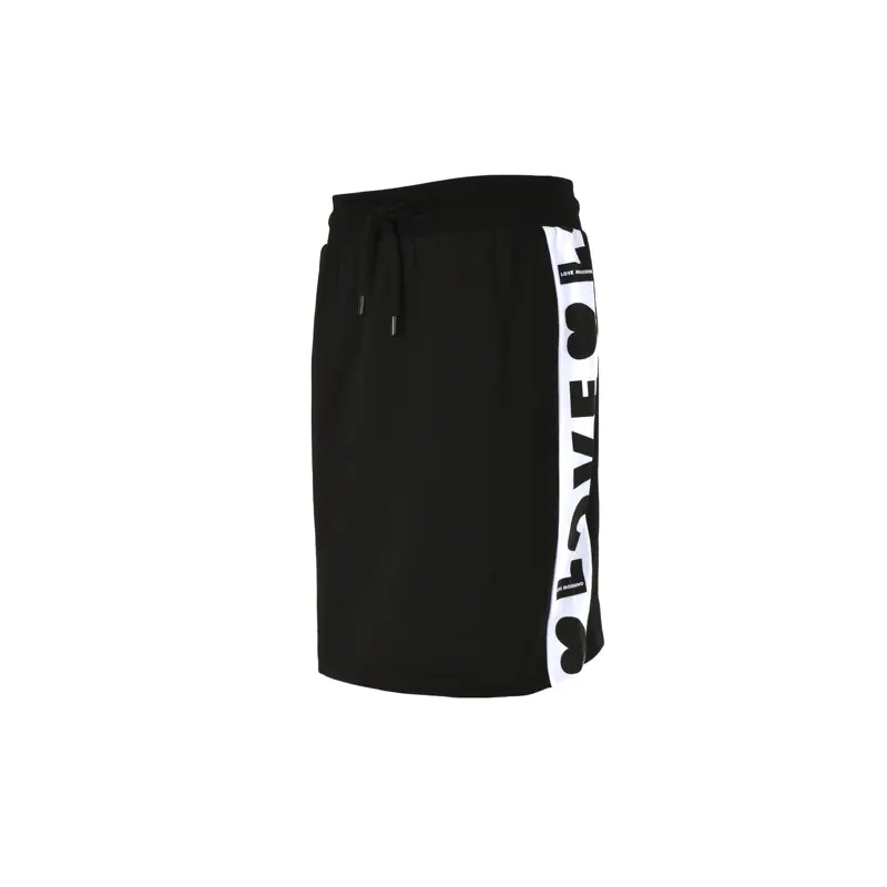Moschino Side Logo Skirt In Black