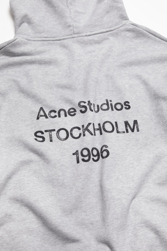 Acne Studios Melange Hoodie Logo Ci0159co R 92h In Gray