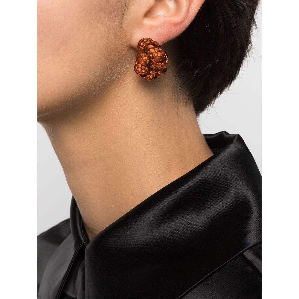 Lanvin Mélodie Rhinestone Earrings In Yellow