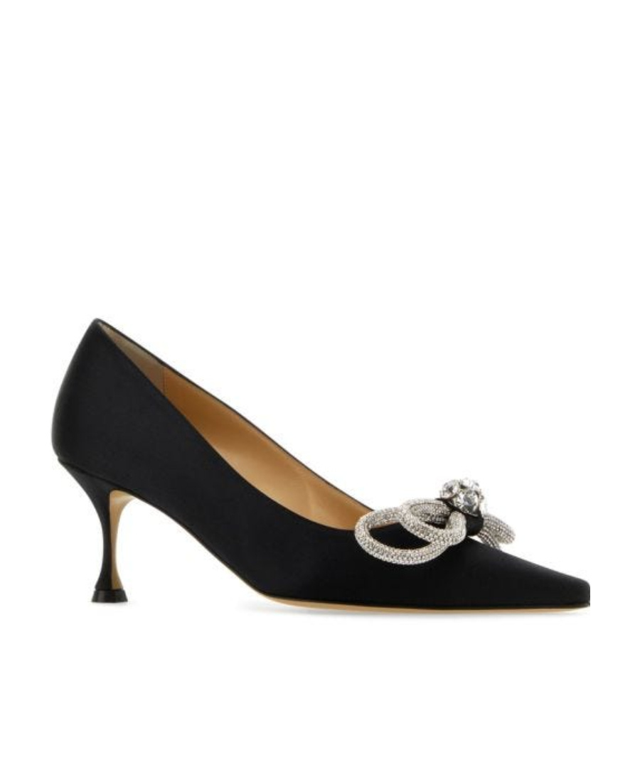 Machmach Double Bow 70mm Leather Pumps In Black