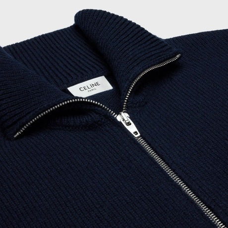 Celine Wool Mountain Cashmere Trucker Cardigan In Black