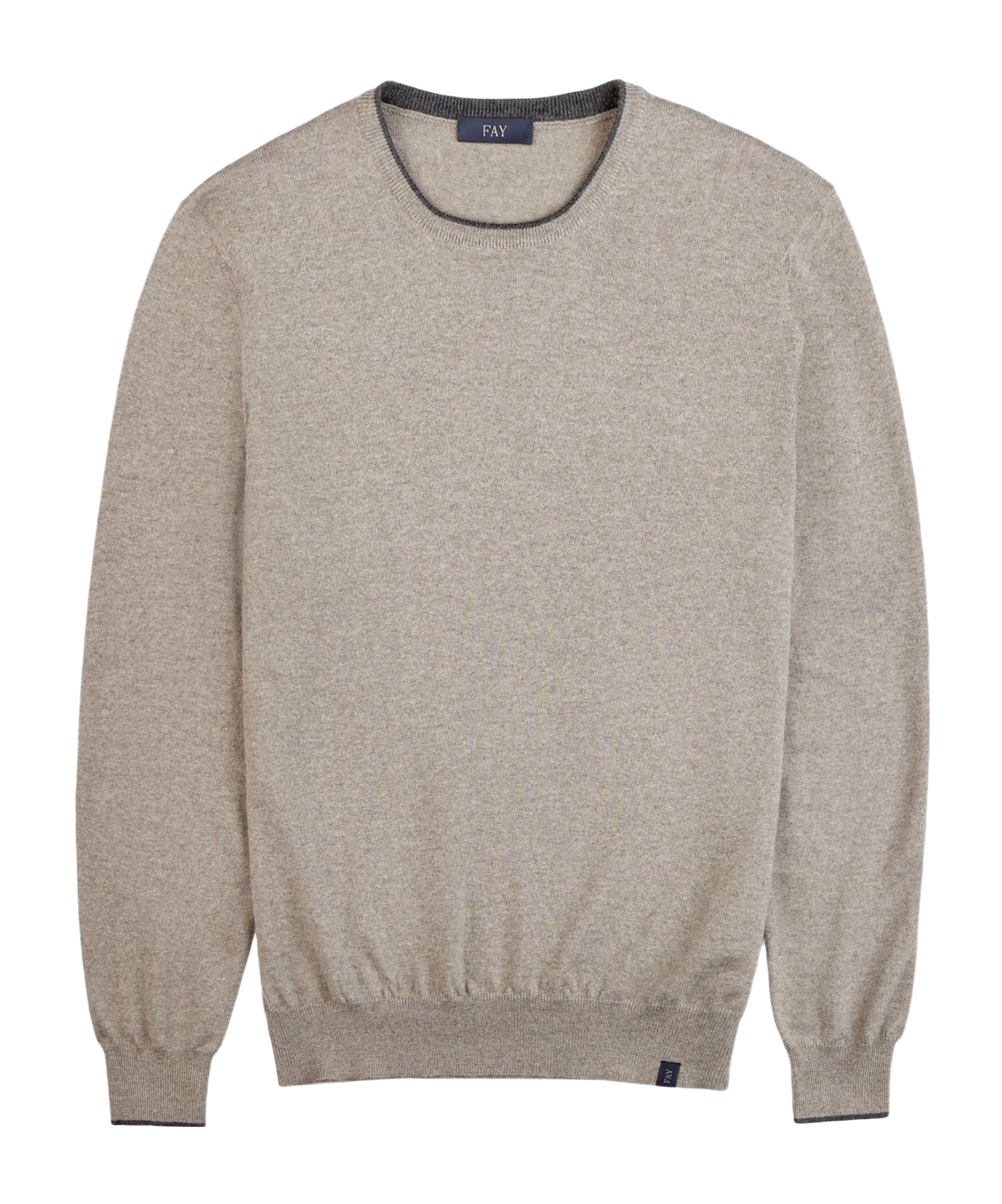 Fay Long-sleeved Sweater In Nude