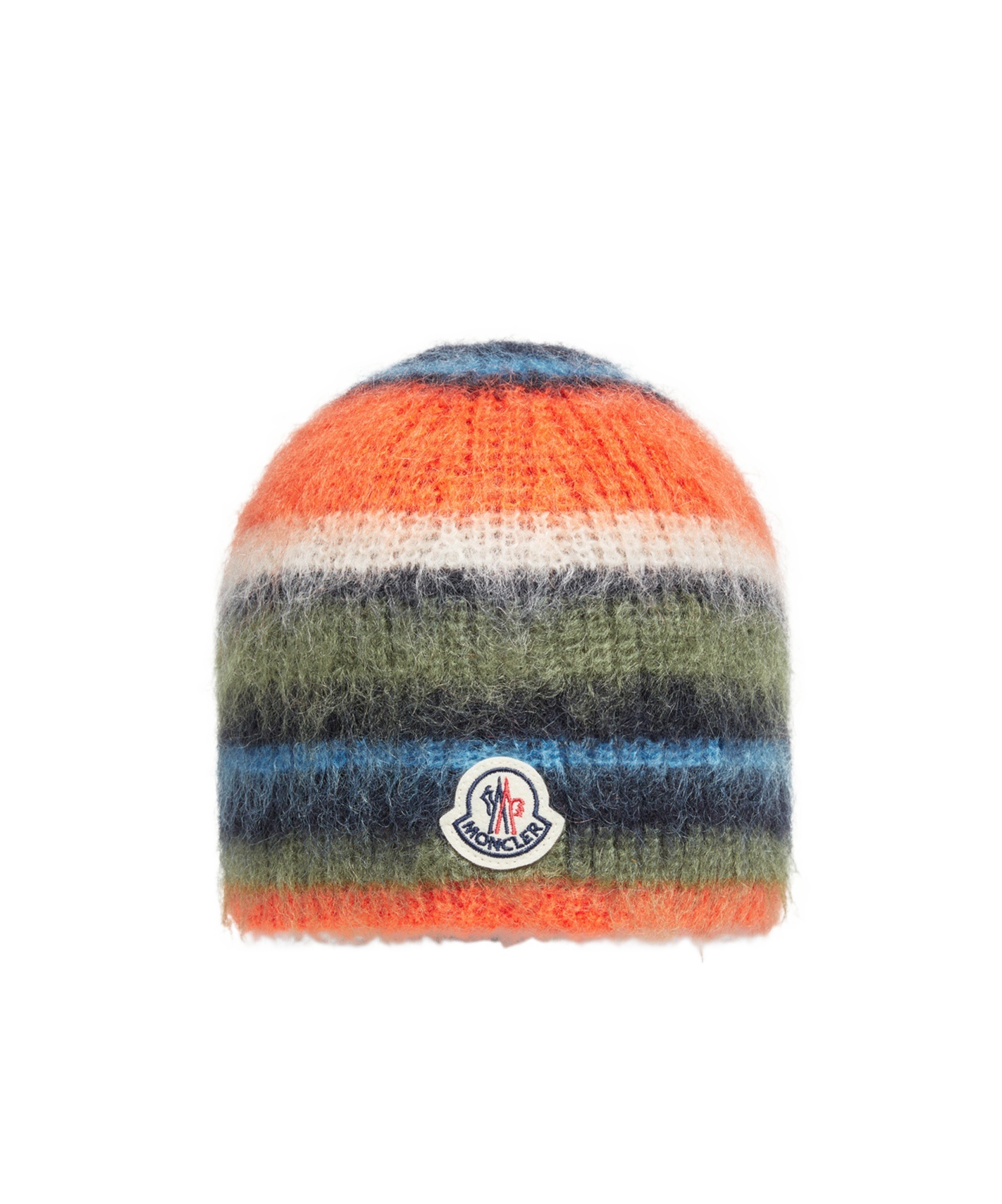 Moncler Striped Mohair Beanie In Multi