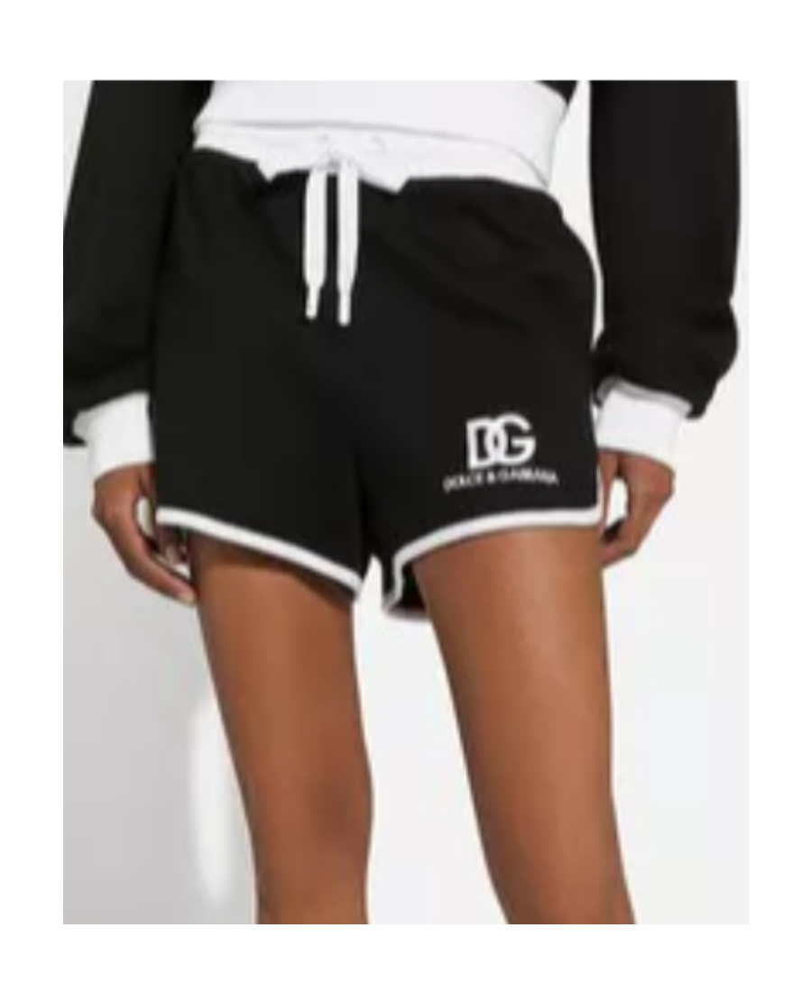 Dolce & Gabbana Women's Shorts With Logo Embroidery In Black