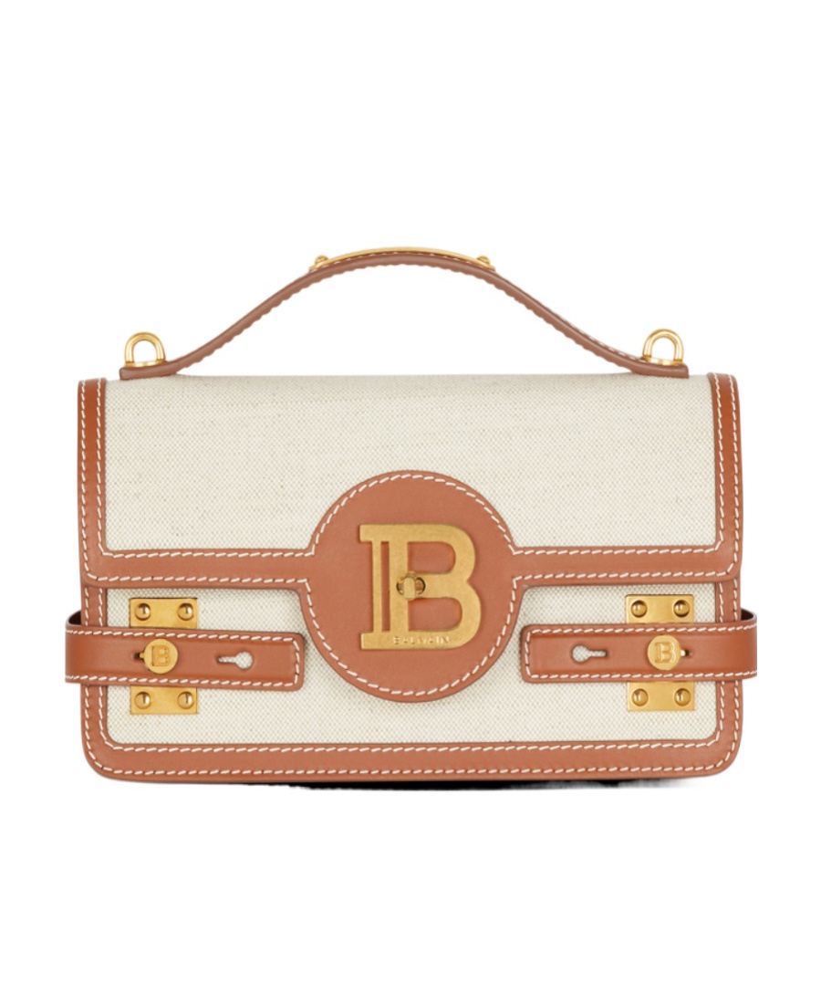 Balmain B-buzz 24 Top Handle Bag In Brown