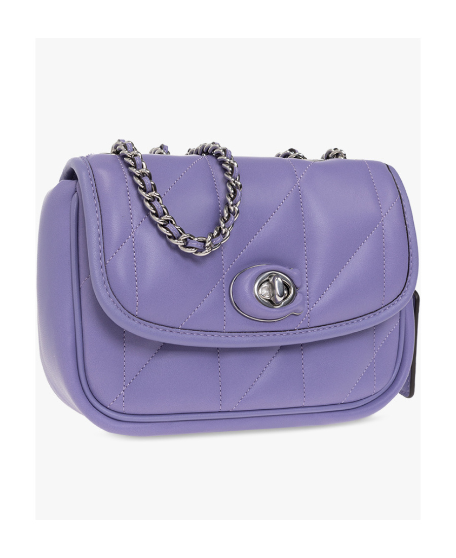 Coach Quilted Shoulder Bag In Purple