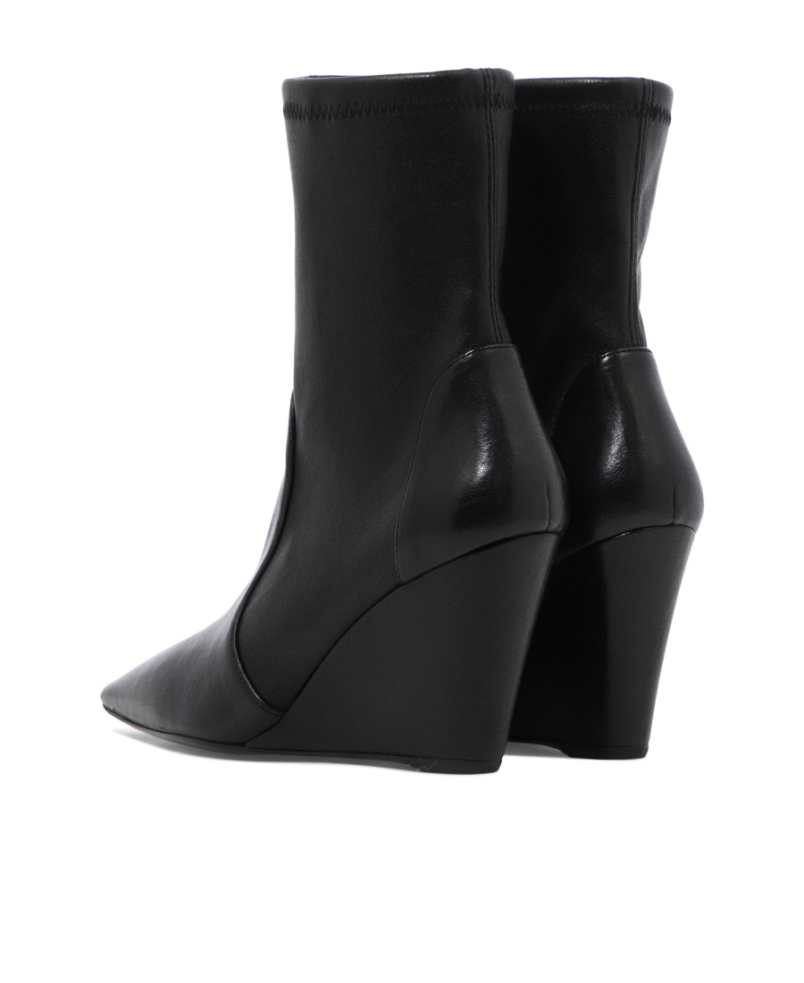 Stuart Weitzman Stuart Wedge 85mm Ankle Boots In Black