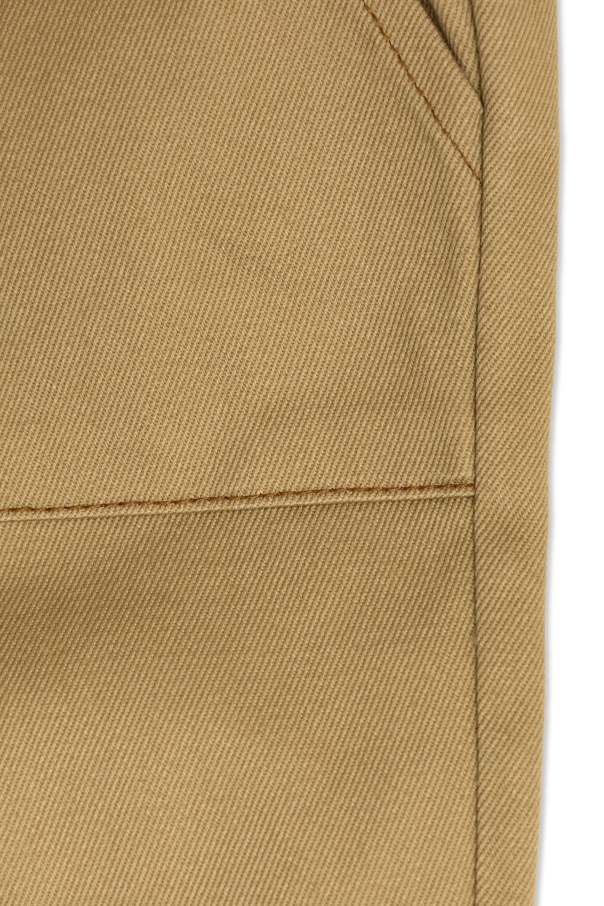 Bonpoint Jeudi Patch-pocket Elastic-waist Trousers In Brown