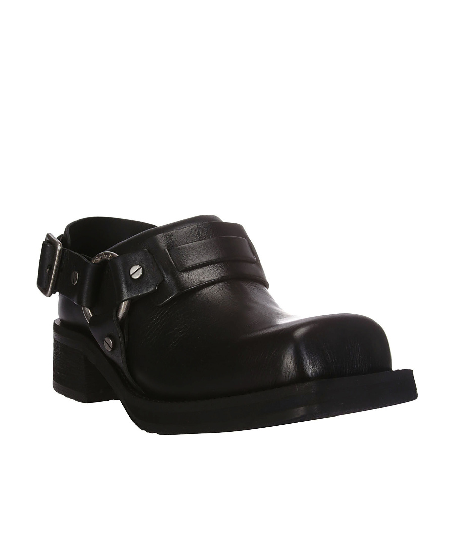 Acne Studios Black Buckle Loafers In Black