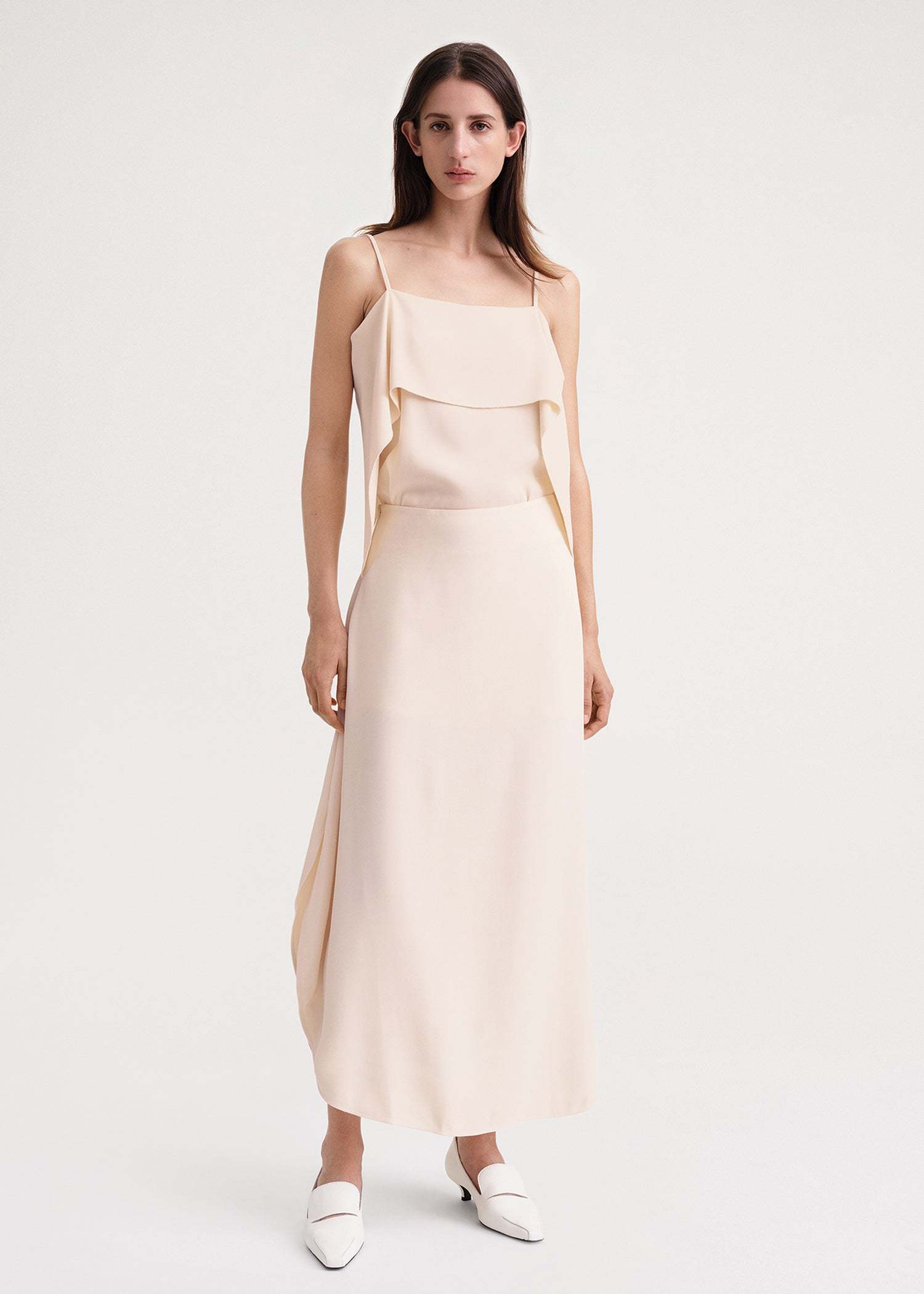 Totême Draped Midi Skirt In Pink