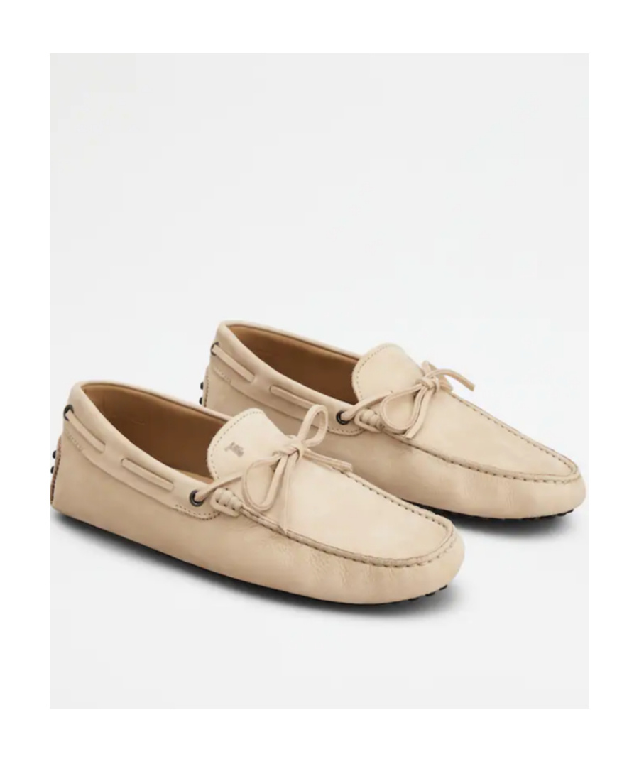 Tod's Bow-detail Leather Loafers In Nude