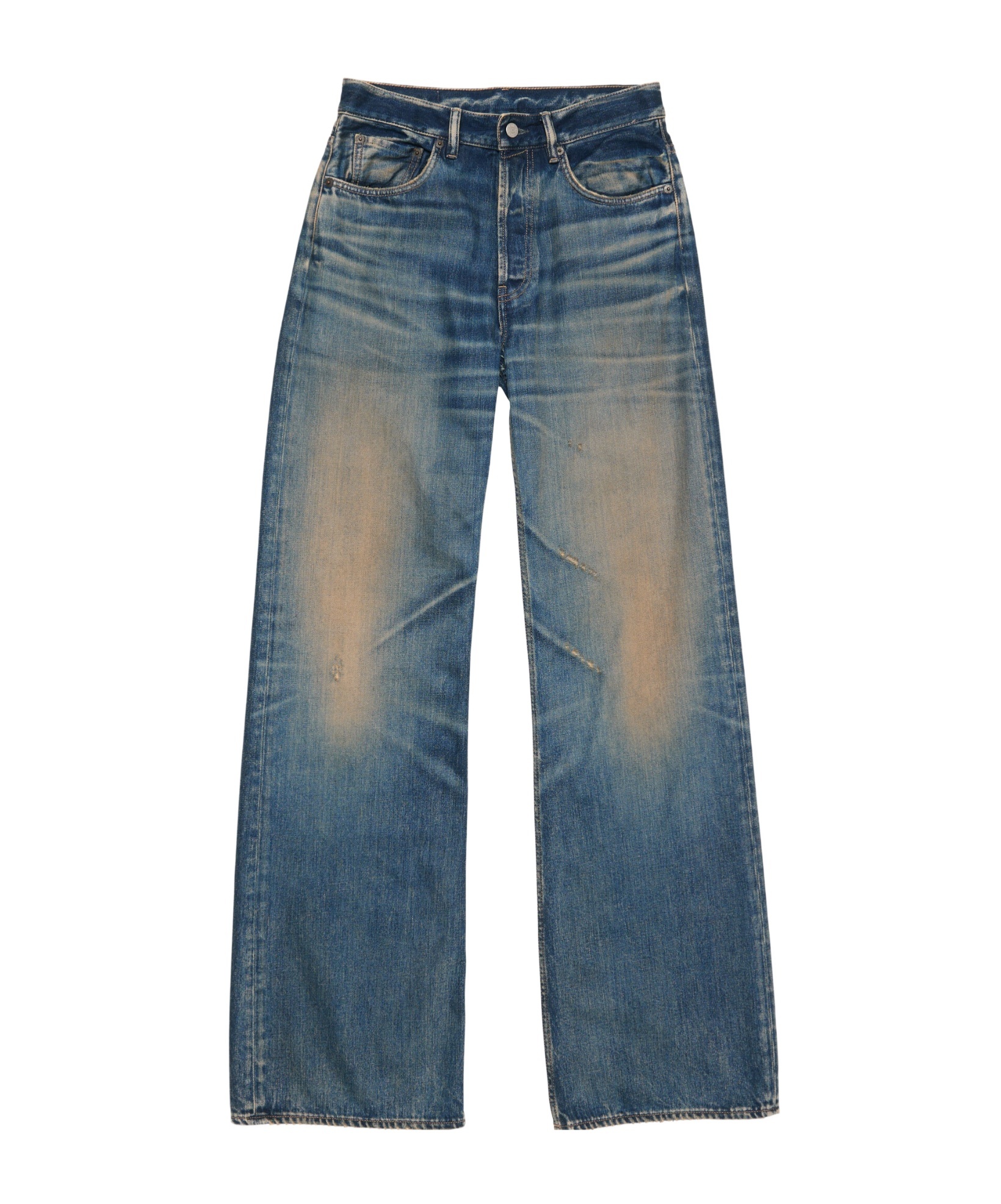 Acne Studios Womens Dark Blue 2023 Wide-leg Denim Jeans In Blue