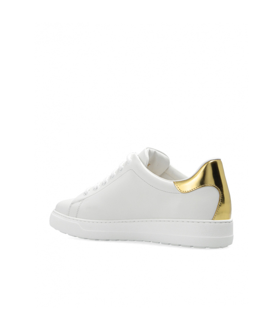 Ferragamo Number Leather Low-top Sneakers In White