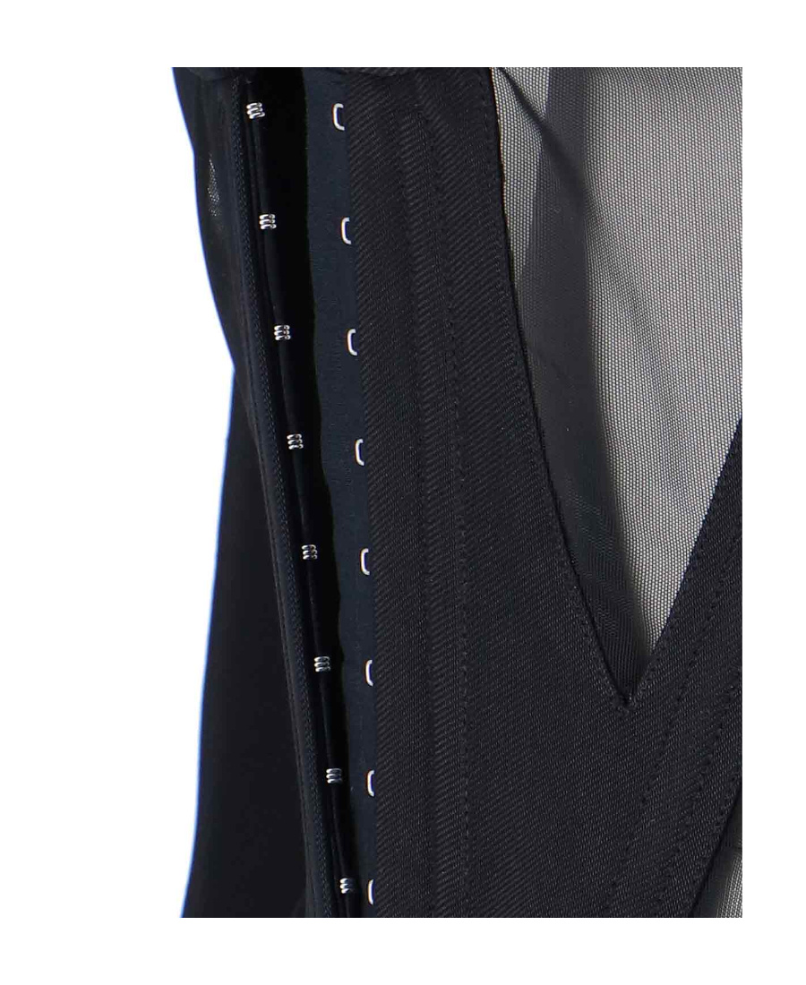 Mugler Cut-out Corseted Blazer In Black