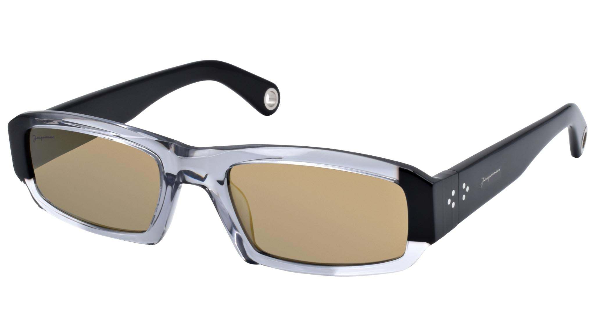 Jacquemus Saltu Rectangle-frame Sunglasses In Green