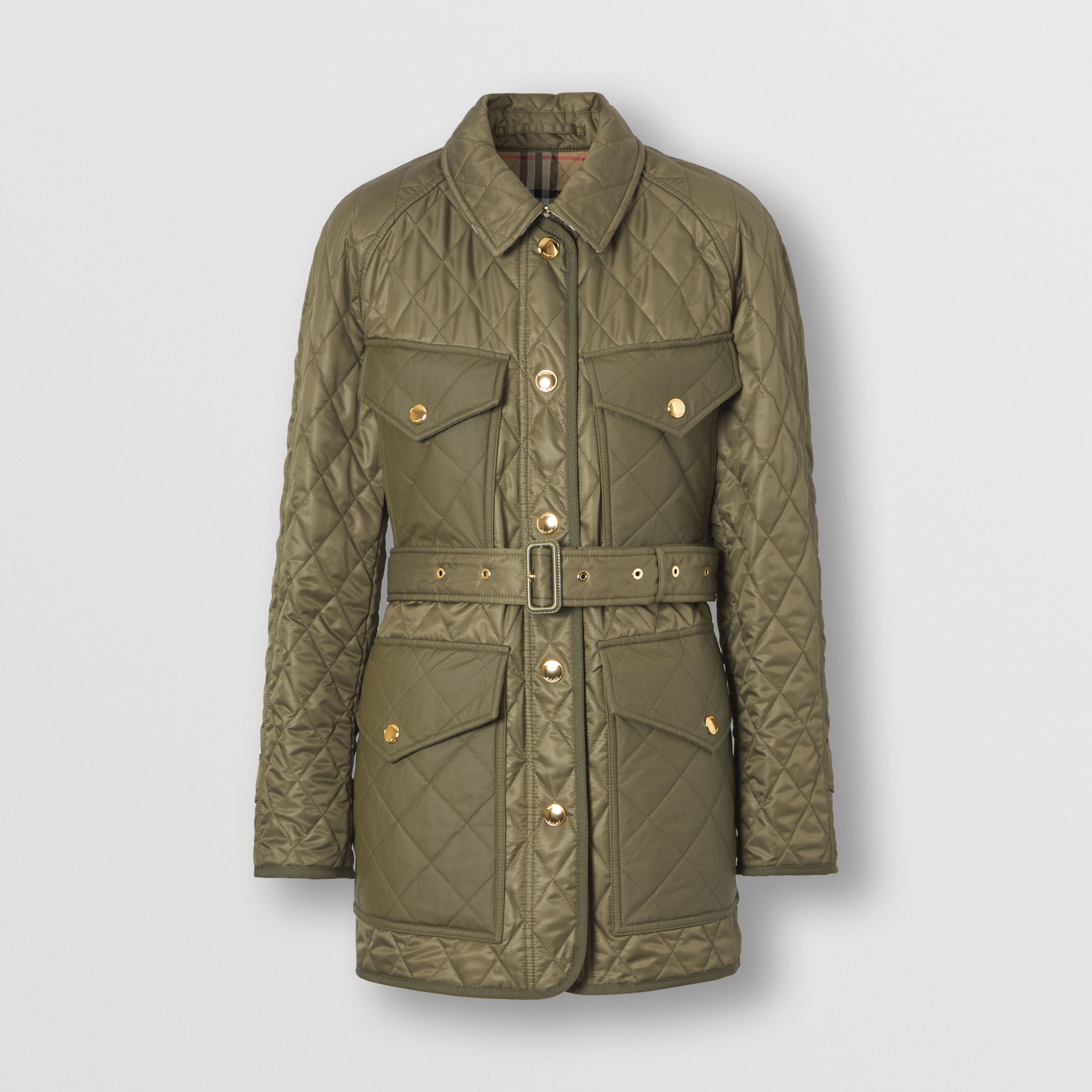 Burberry Diamond Quilted Field Jacket In Multi
