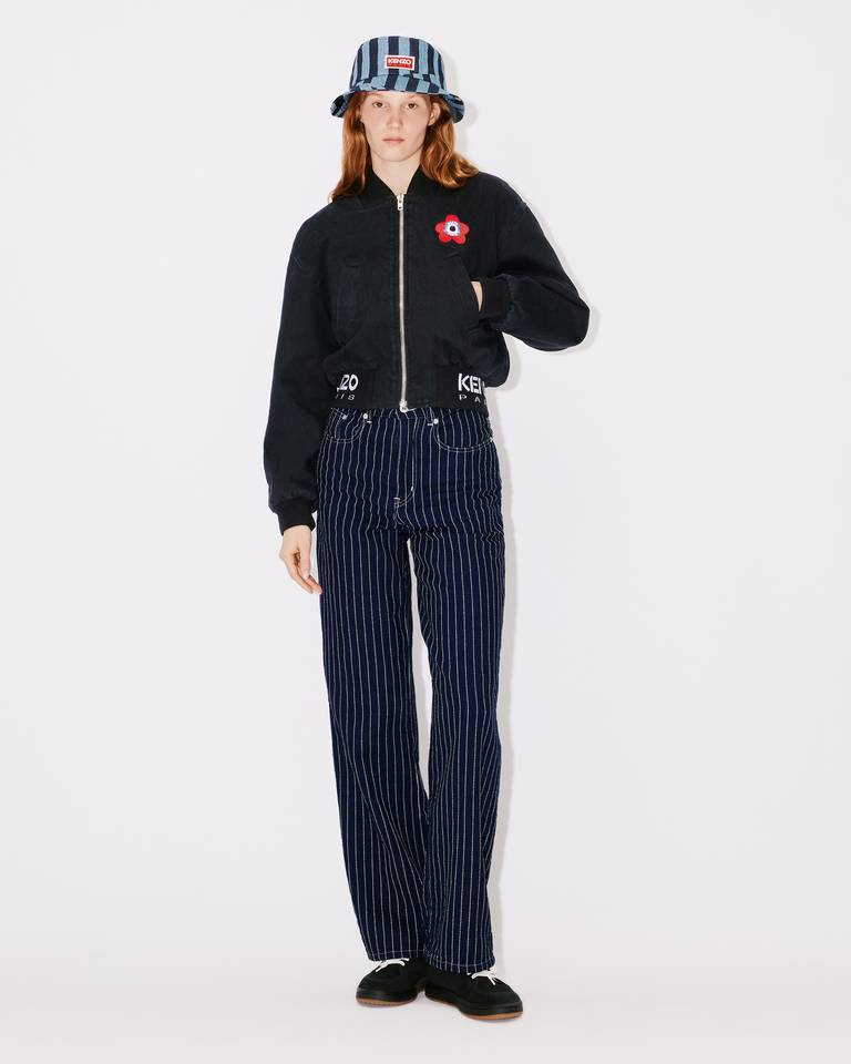 Kenzo Target Boke Flower Zip-up Bomber Jacket In Black