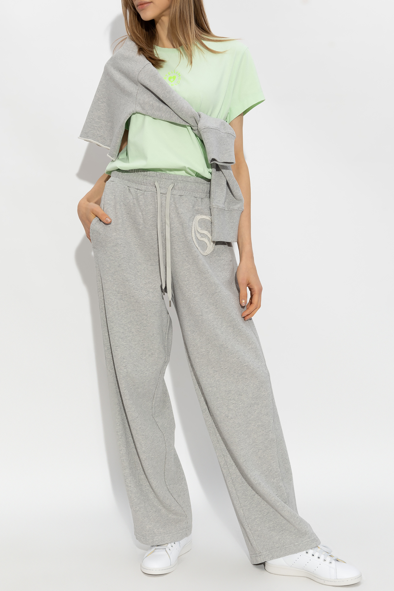 Stella Mccartney Logo Printed Crewneck T-shirt In White