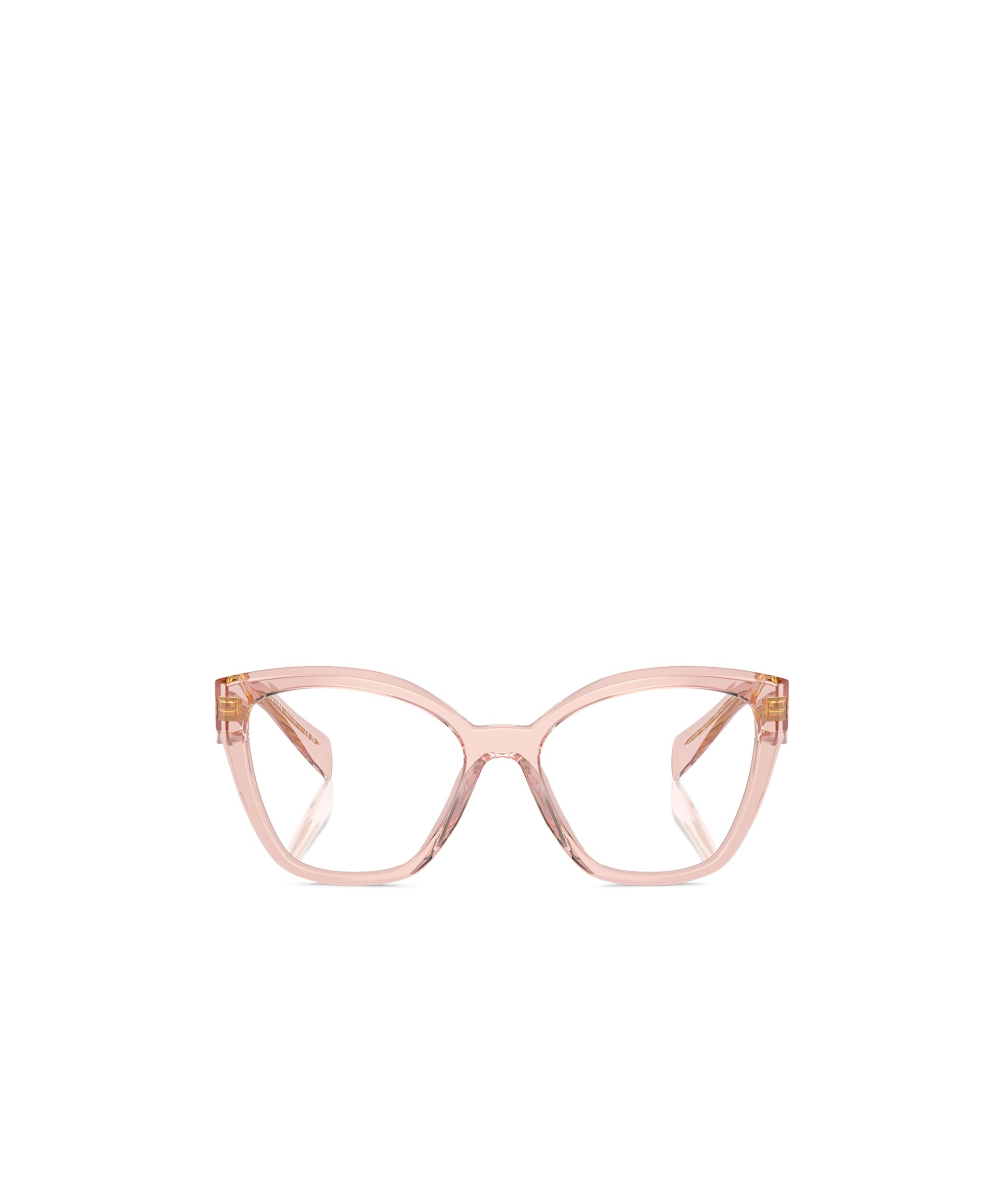 Prada Womens Pr20zv Irregular-frame Acetate Optical Glasses Pink In Pink