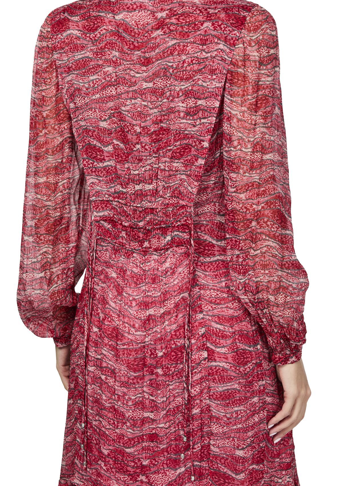 Shop Isabel Marant Étoile Long Sleeve Dress In Red