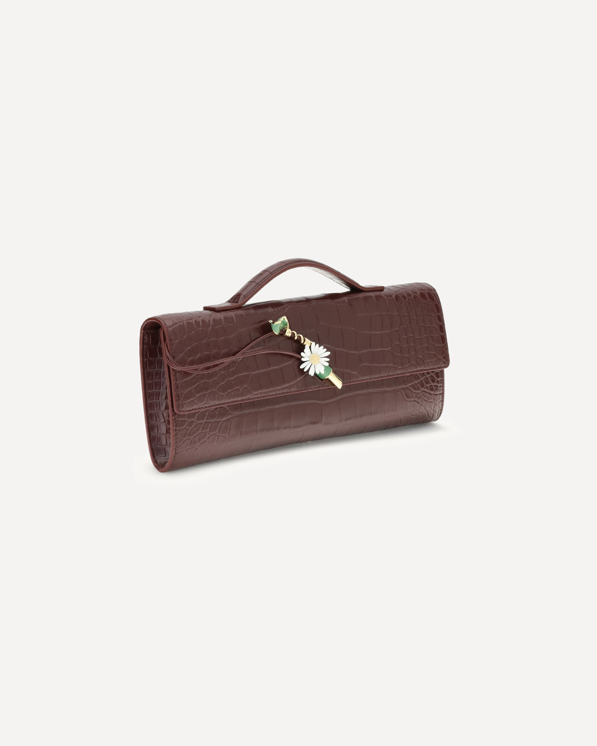 Bottega Veneta Rectangular Clutch In Red