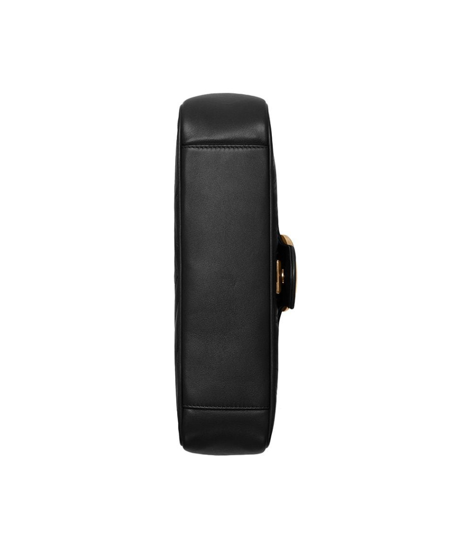 Gucci Mini Gg Marmont Quilted Leather Shoulder Bag In Black