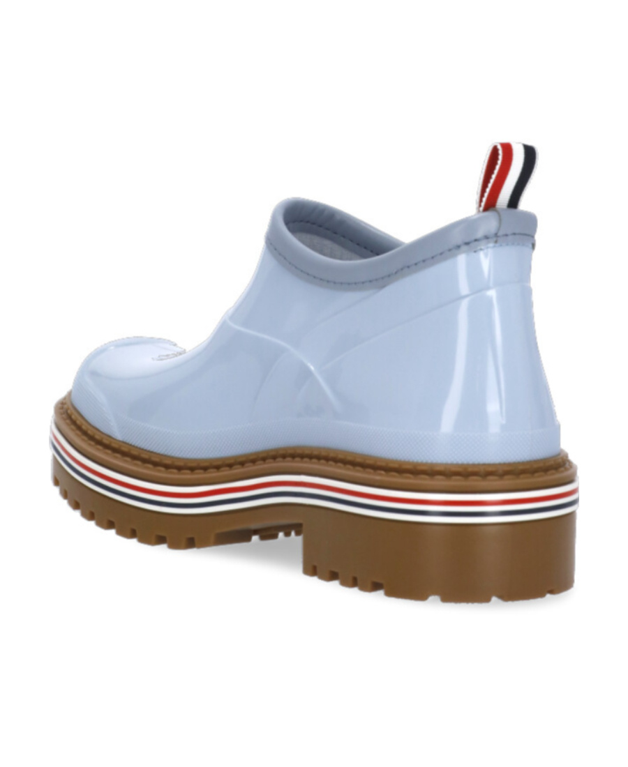 Thom Browne Round Toe Slip-on Boots In Blue