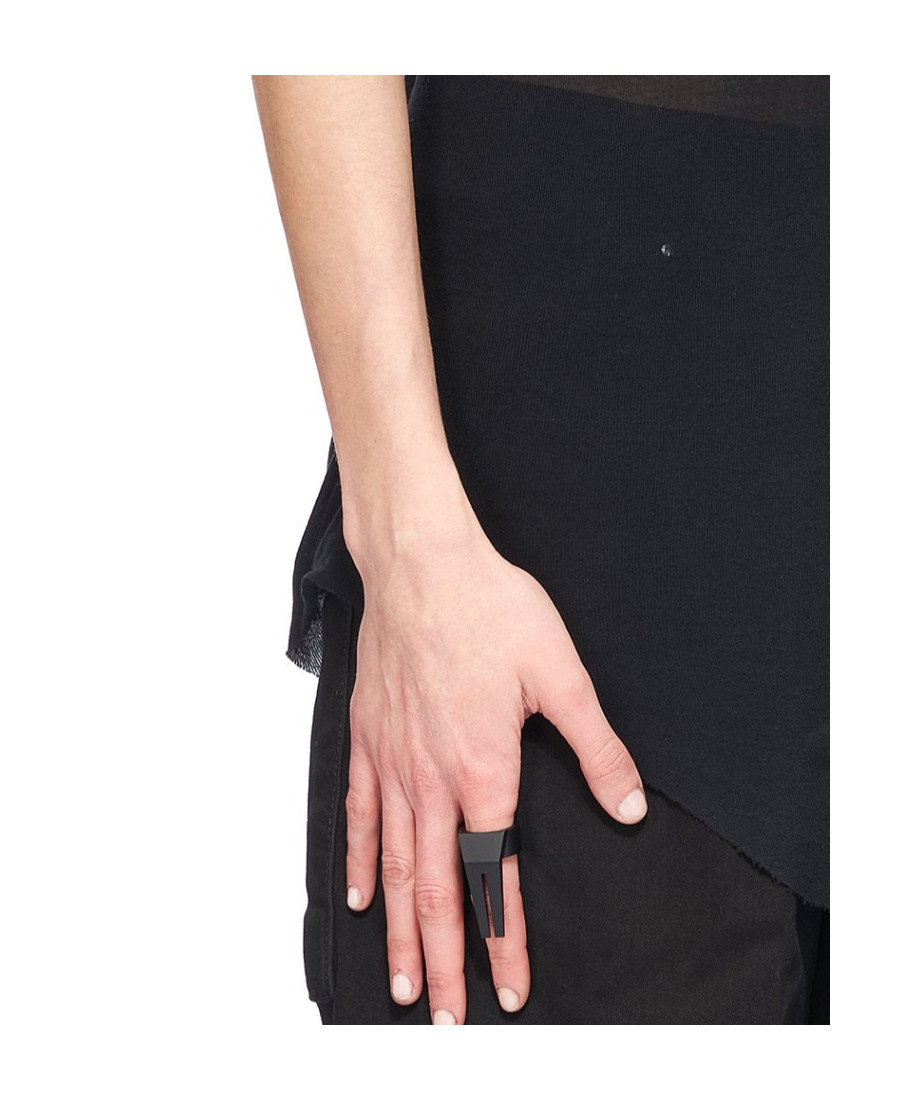 Rick Owens Open Ring In Black