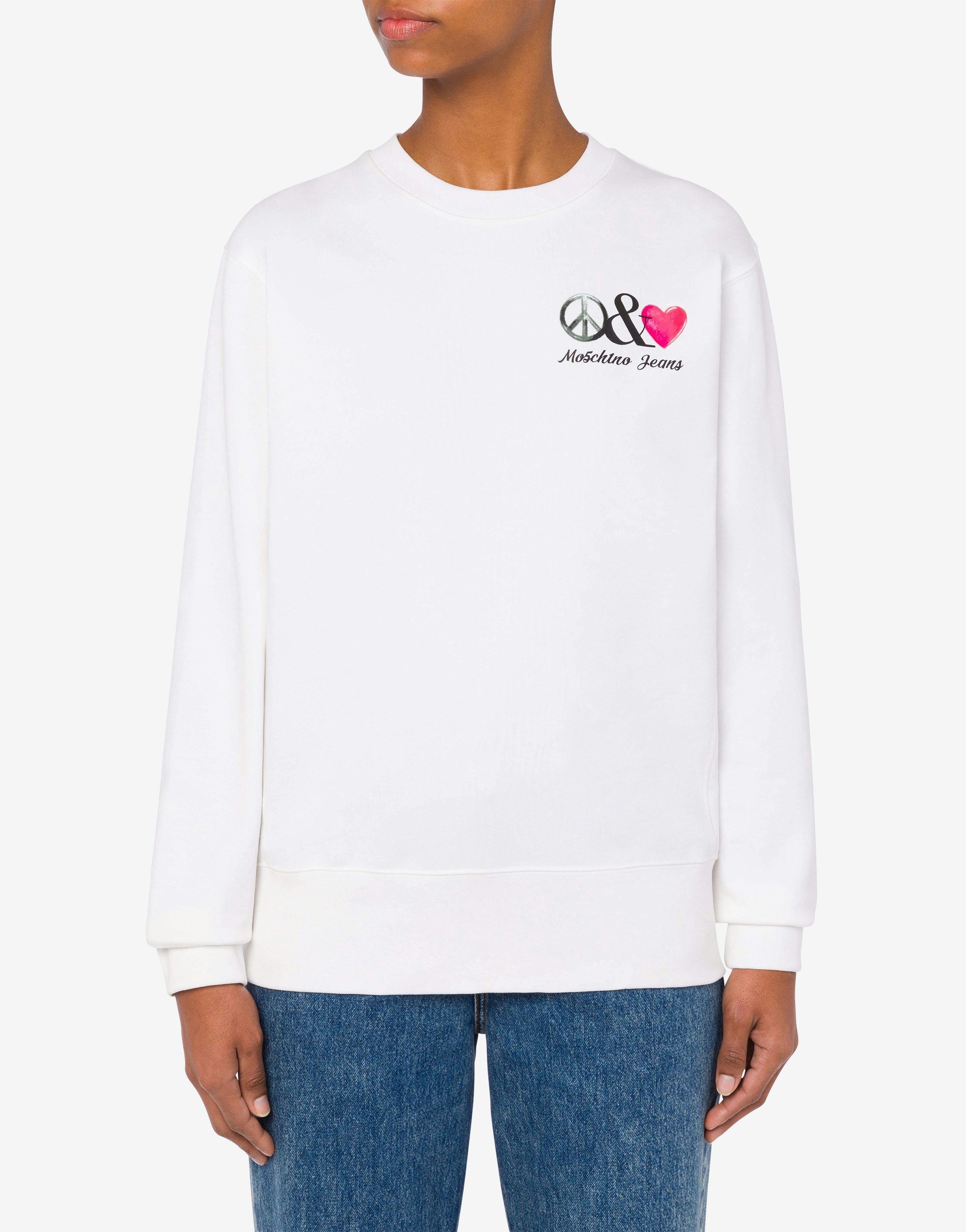 Moschino Logo Sweatshirt In White