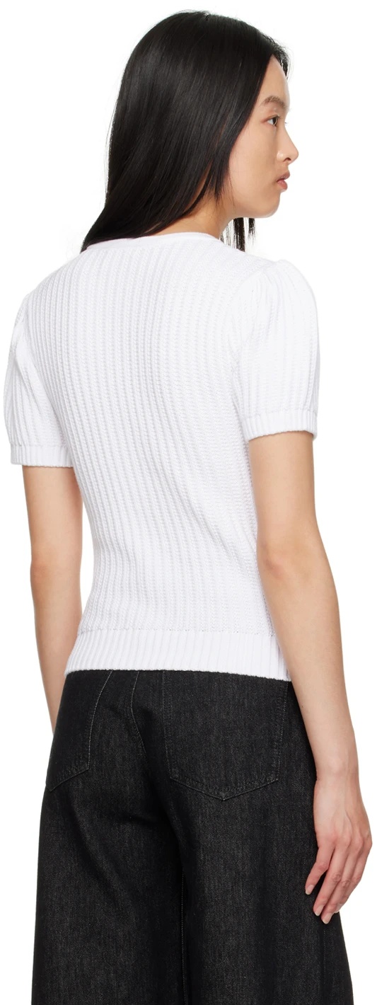 See By Chloé Ribbed-knit Cotton Top In White