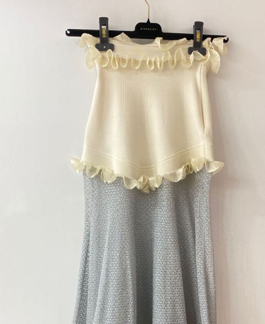 Alexander Mcqueen Fungus Skirt In Nude