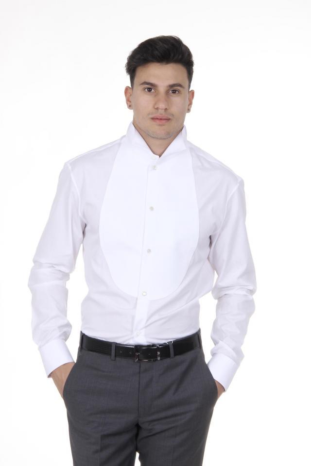 Armani Collezioni Lapel Shirt In White