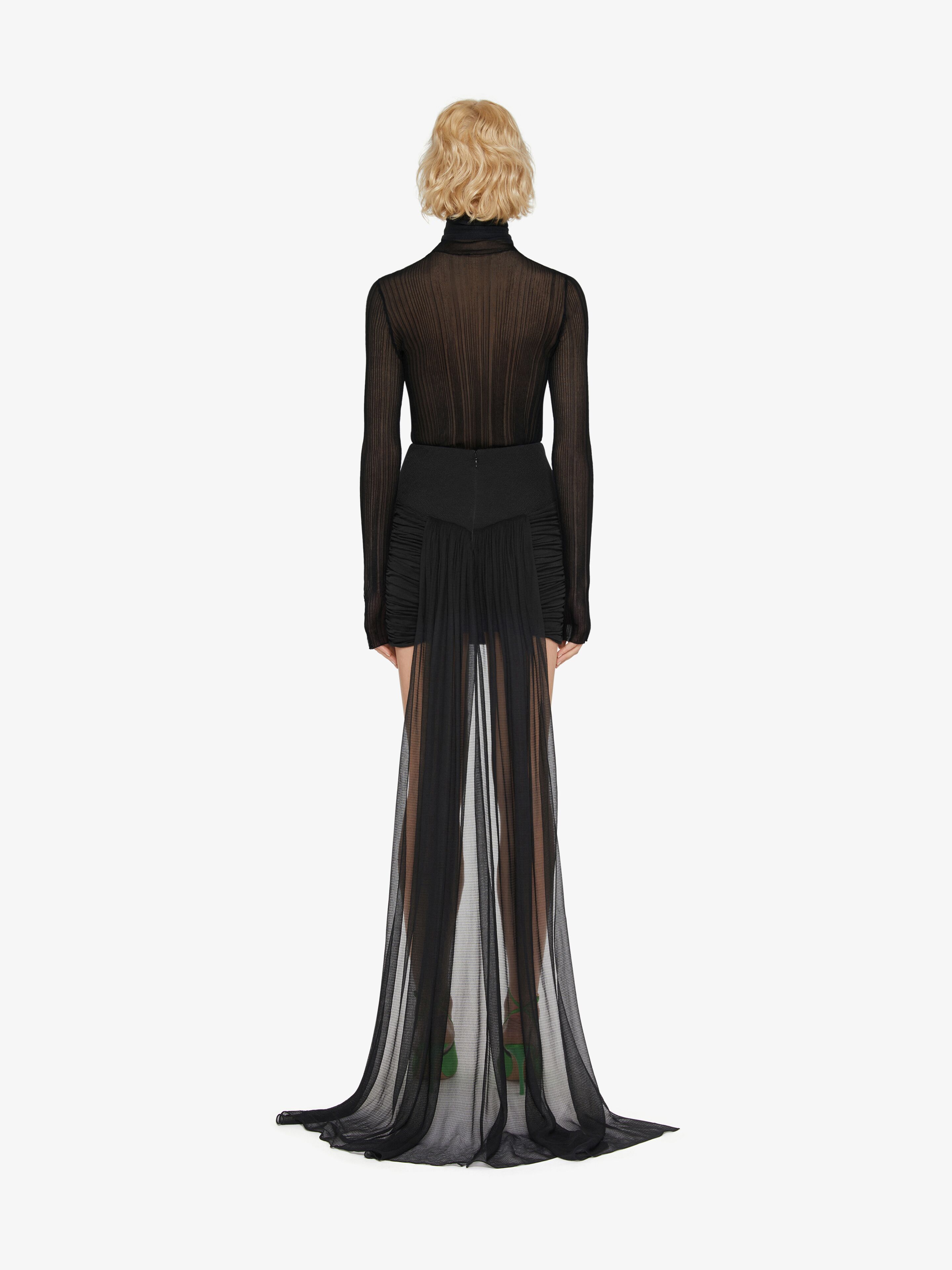 Givenchy Roll-neck Transparent-design Sweater In Black