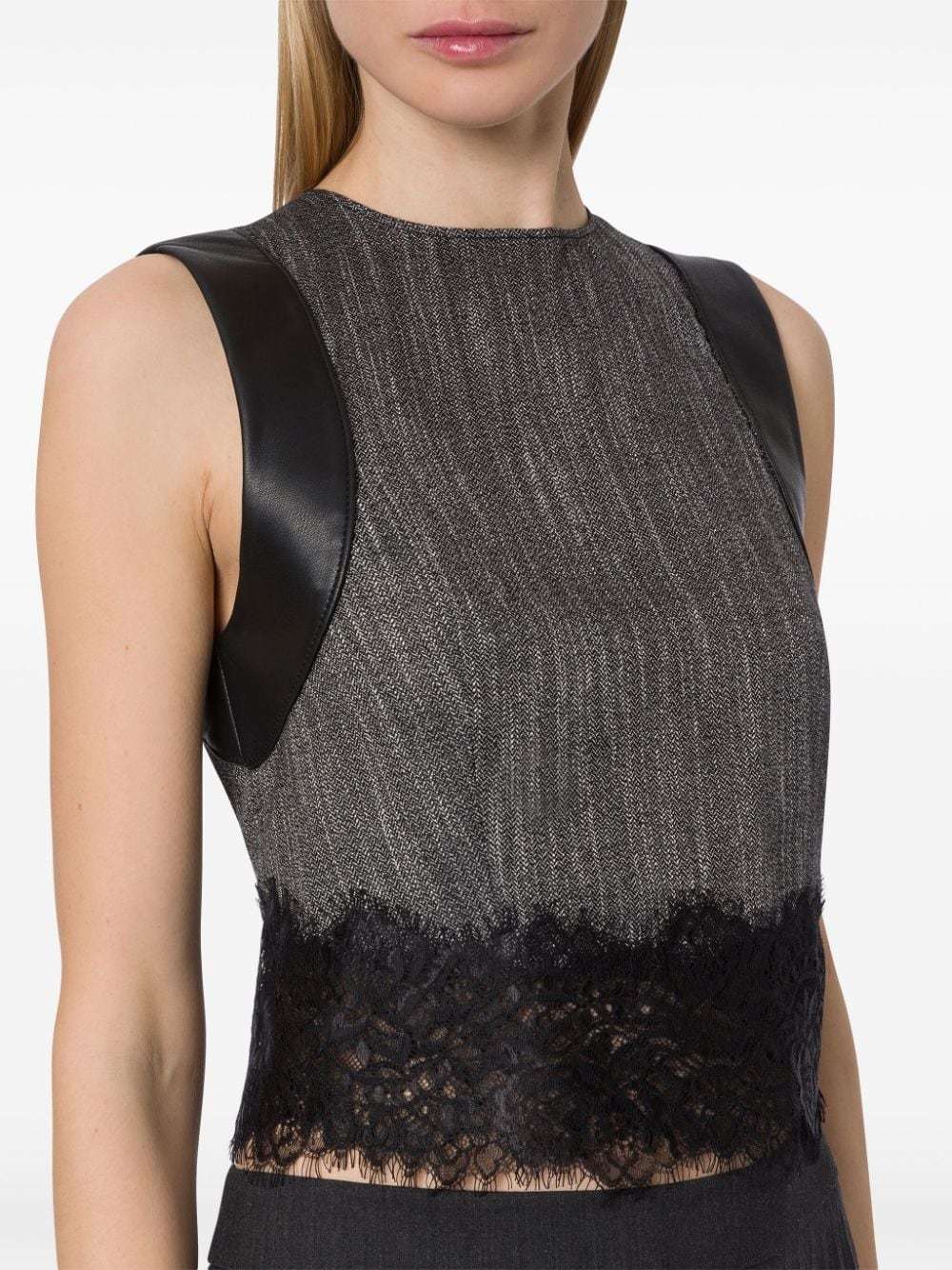 Alberta Ferretti Sleeveless Vest In Black