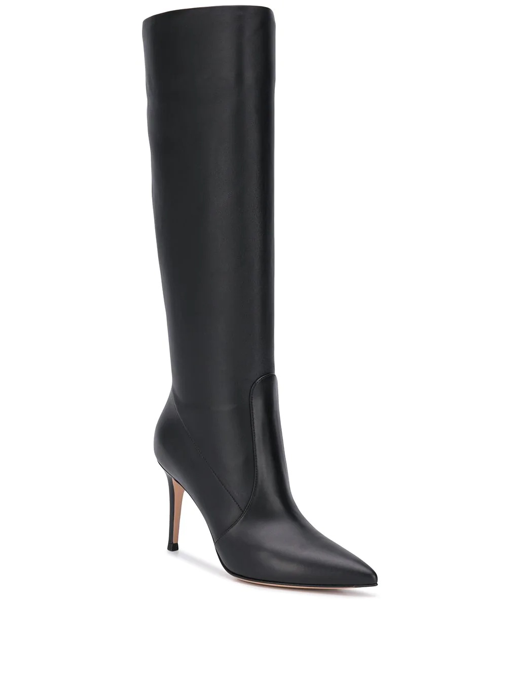 Gianvito Rossi Hansen 85 Leather Knee Boots In Black