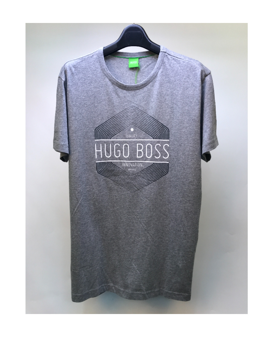HUGO BOSS LOGO ROUND-NECKED T-SHIRT