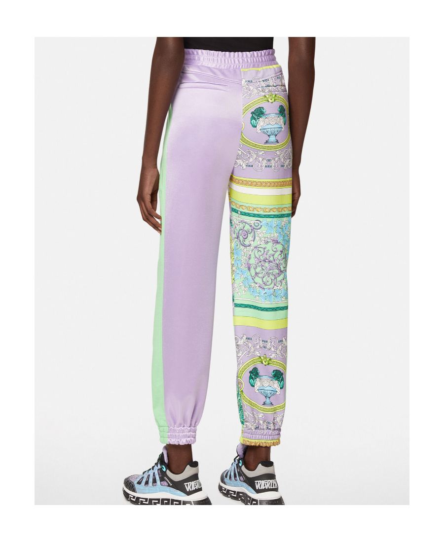 Versace Panelled Baroque Track Trousers In Multicolor