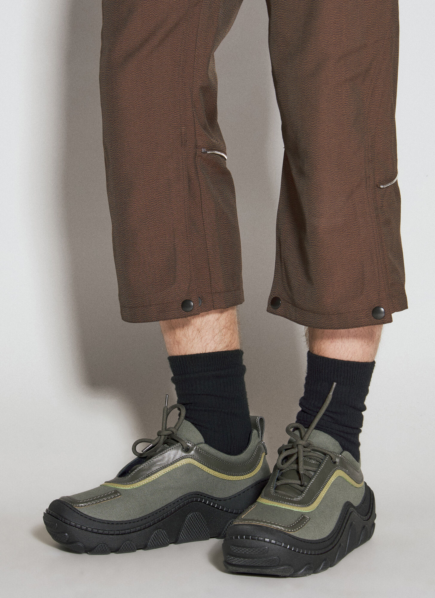 Kiko Kostadinov Tonino Utility Trousers In Brown
