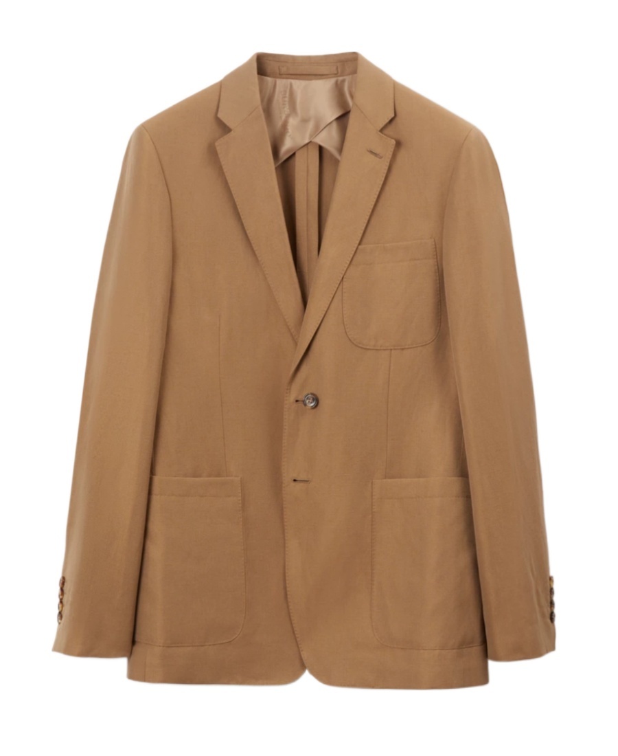 Burberry Notched-lapels Single-breasted Blazer In Brown