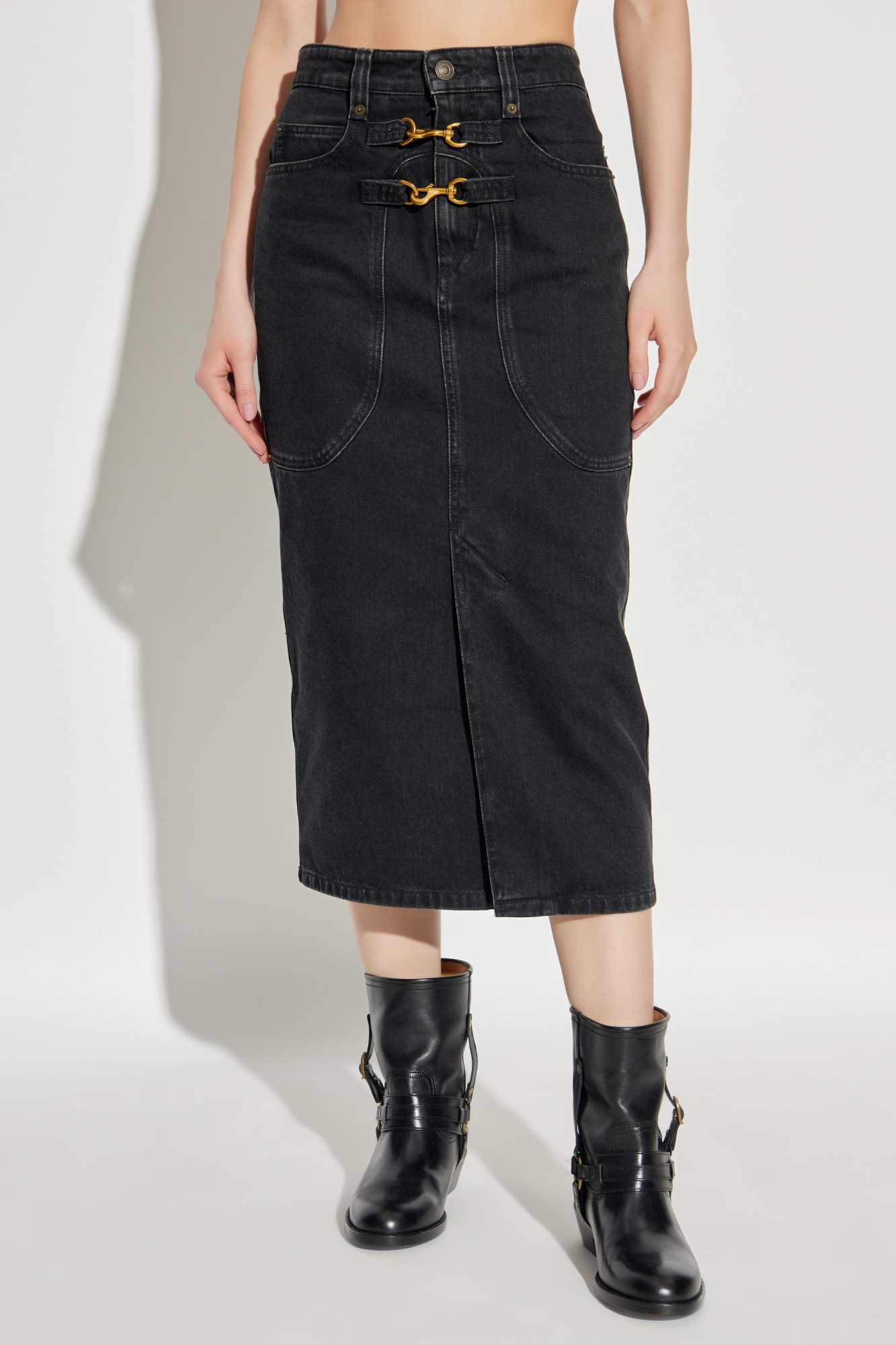 Isabel Marant Skirt With Front And Back Pockets In Black
