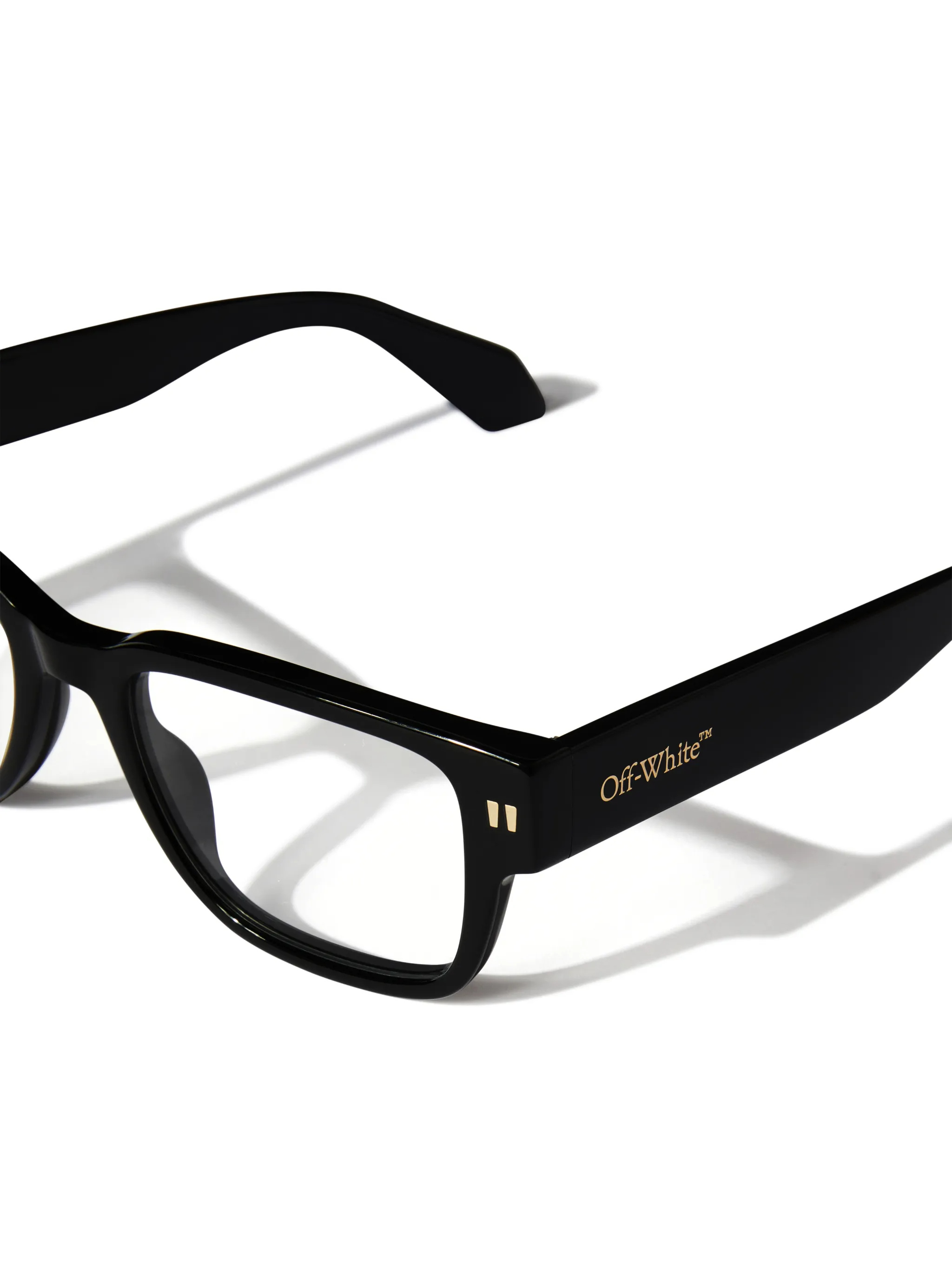 Off-white Full Frame Plain Mirror In Black