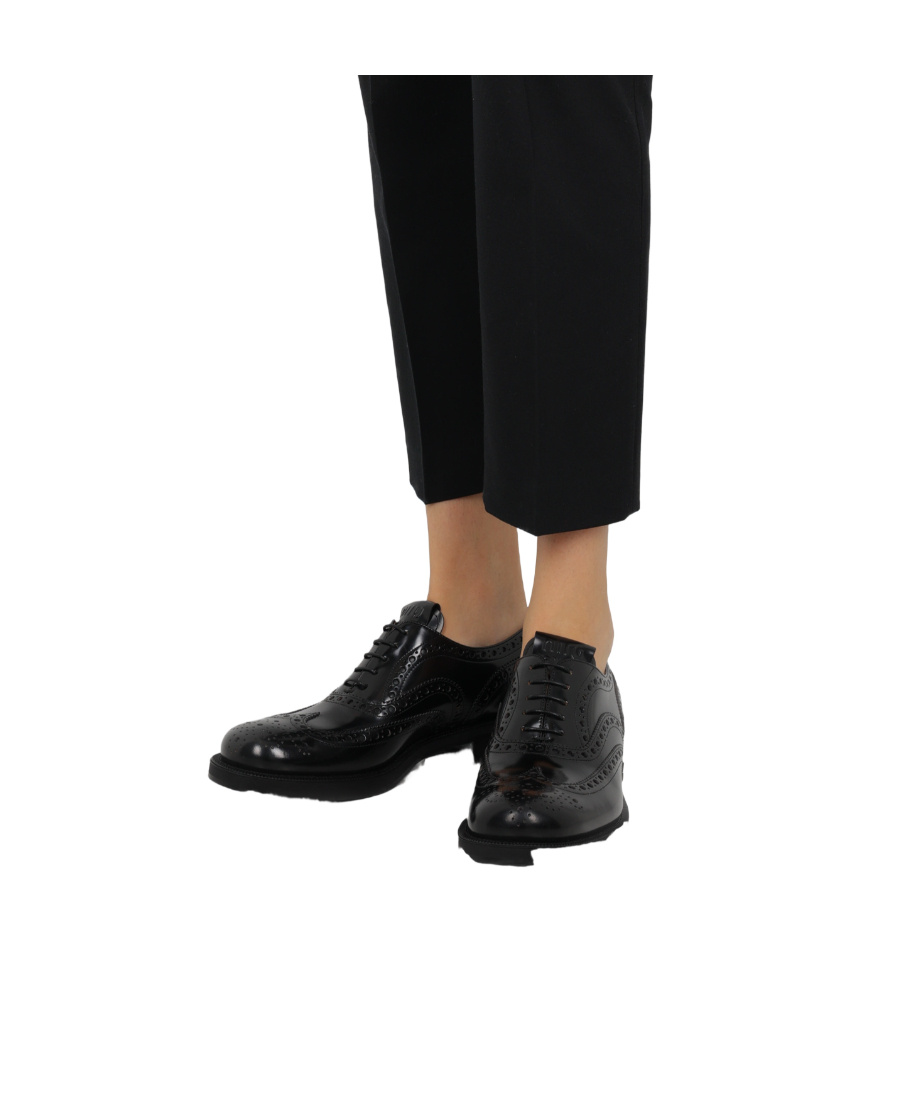 Miu Miu Church's X  Round Head Lace Up Business Dress Shoes In Black