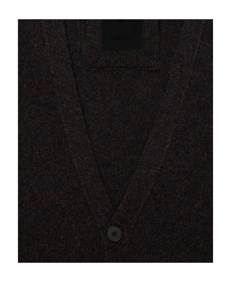 Givenchy Logo Sweater Cardigan In Black