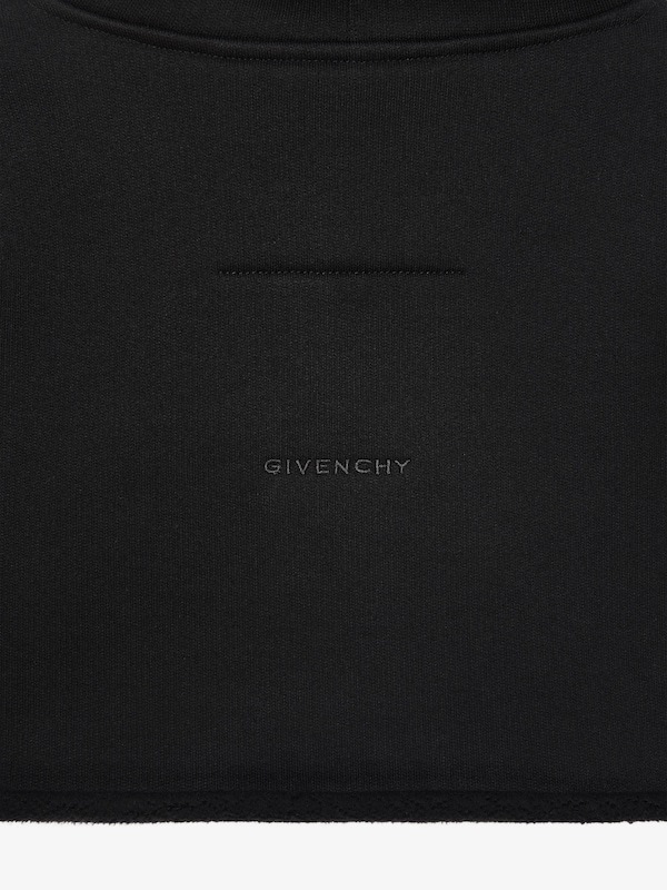 Givenchy Cropped Hoodie In Cotton In Blue