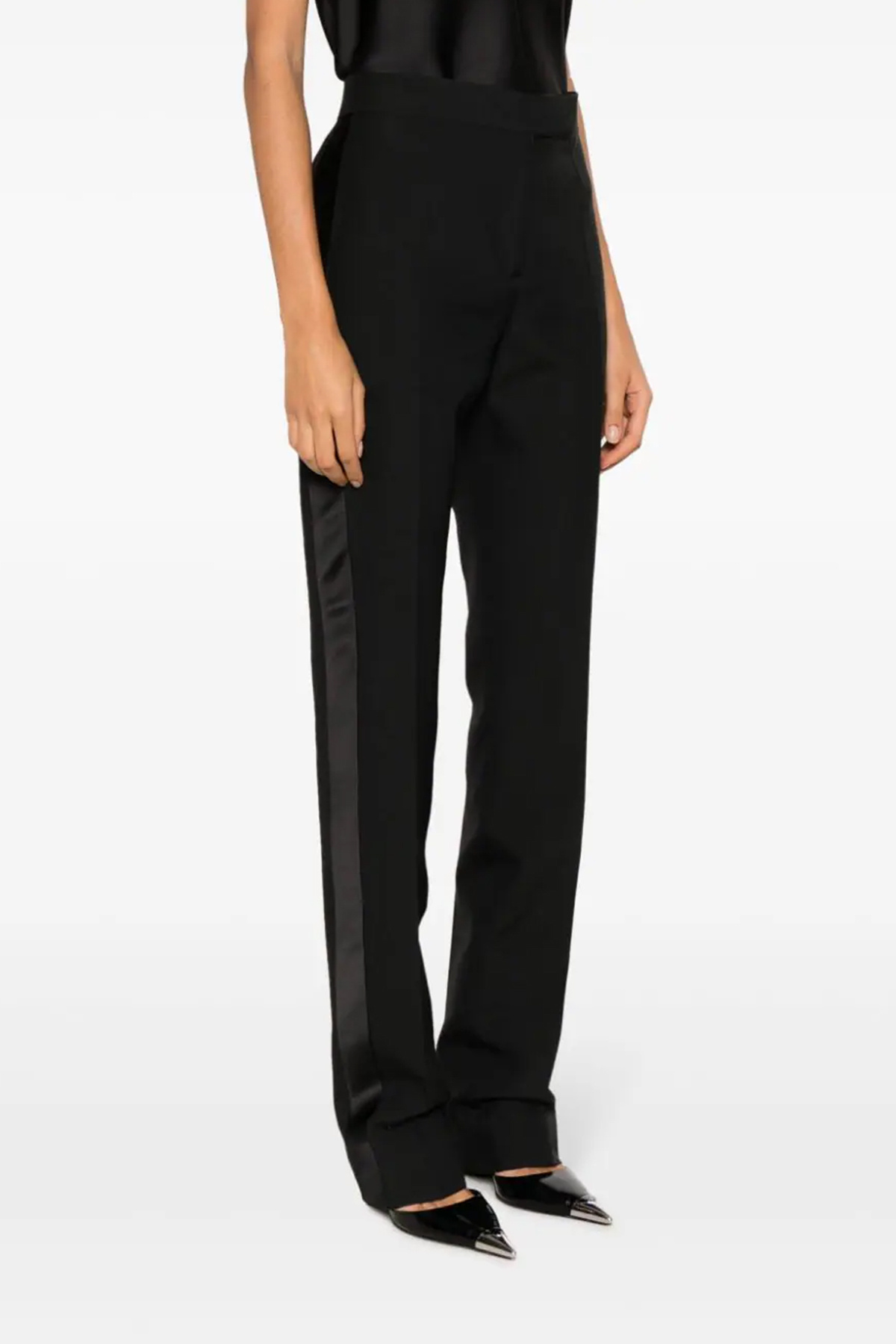 Tom Ford Straight-leg Silk-blend Trousers In Black