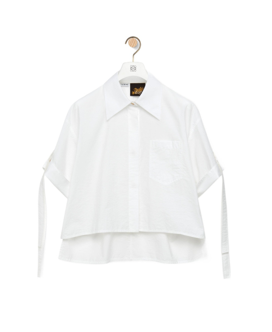 Loewe Cropped Workwear Shirt In Cotton