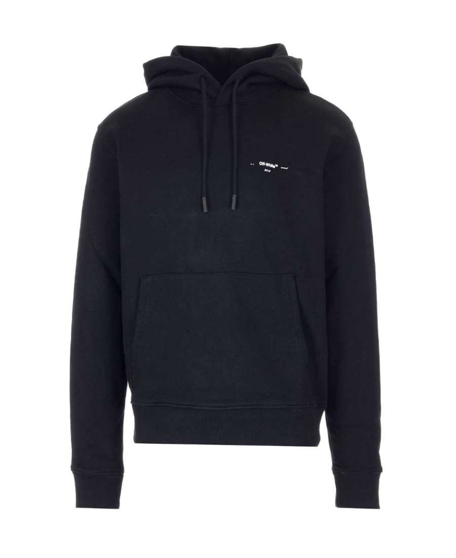 Off-white Caravaggio Arrow Over Hoodie In Black
