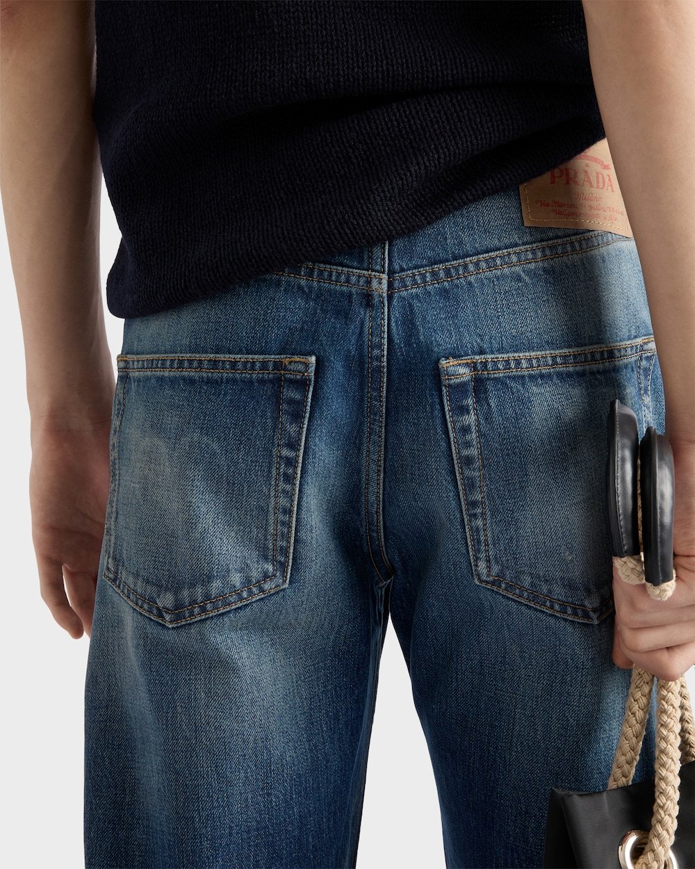 Prada Selvedge-jeans Mit Geradem Bein