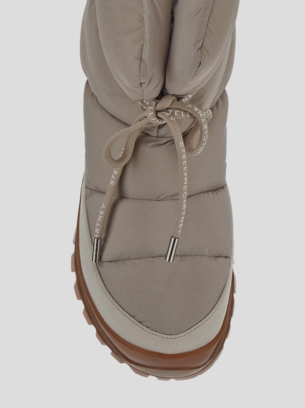 Stella Mccartney Round Toe Puffy Trace Boots In Gray