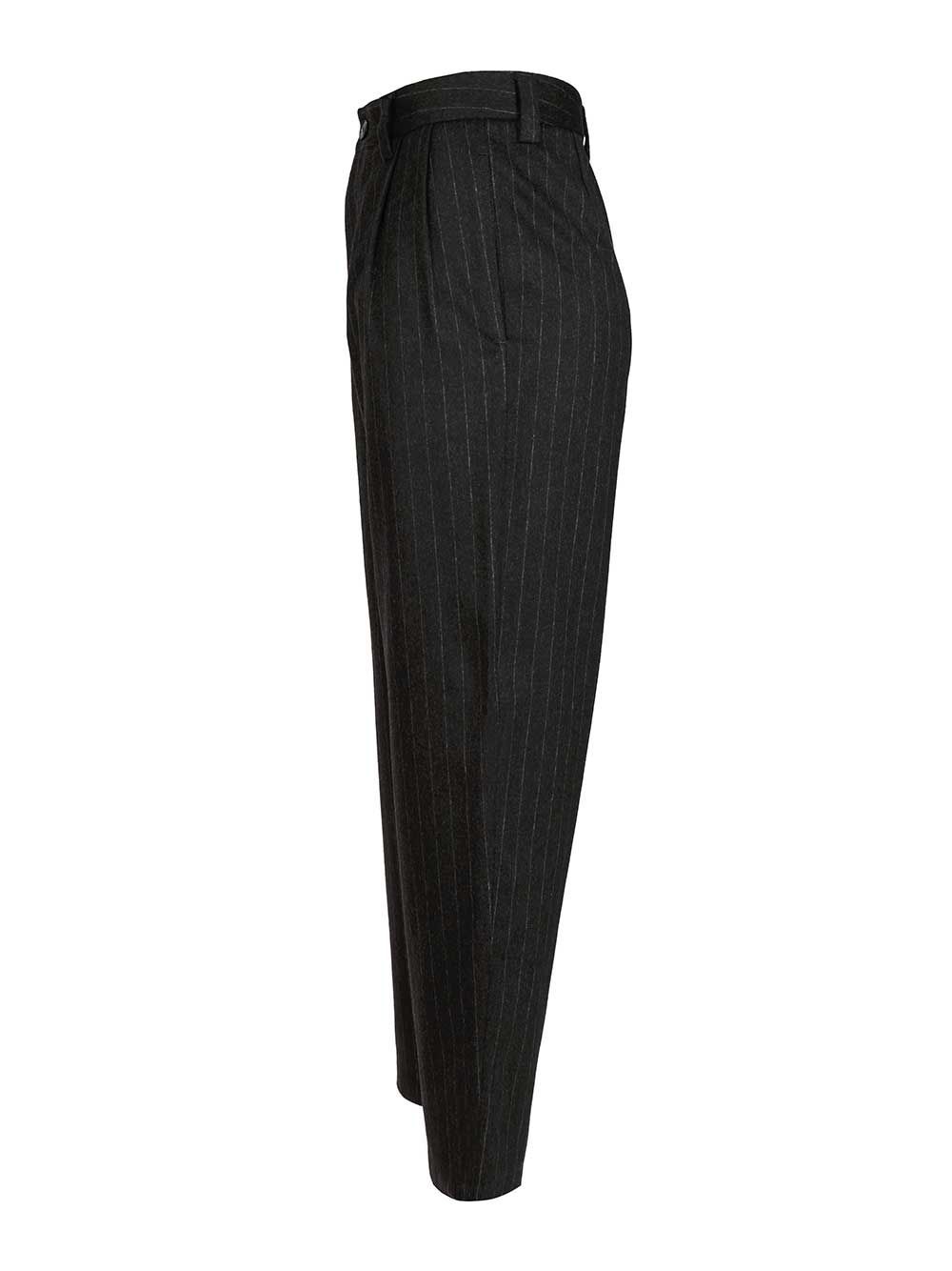 Barena Venezia Pantalone Roxanne Filone 67 Lana 28 Poliestere 5 Cachemire Trousers Grey In Black